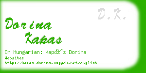 dorina kapas business card